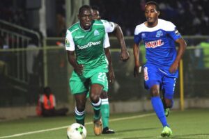 rwandas gor mahia striker meddie kagere seen against rayon sports eric rutanga in caf confederation cup. rayon sports will face gor mahia in the cecafa kagame cup in tanzania 1